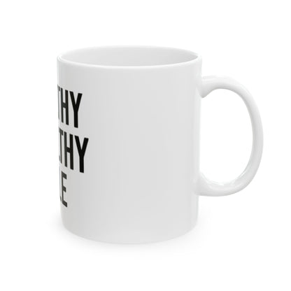 Motivational Ceramic Mug - "Healthy, Wealthy, Whole" - Perfect for Daily Inspiration